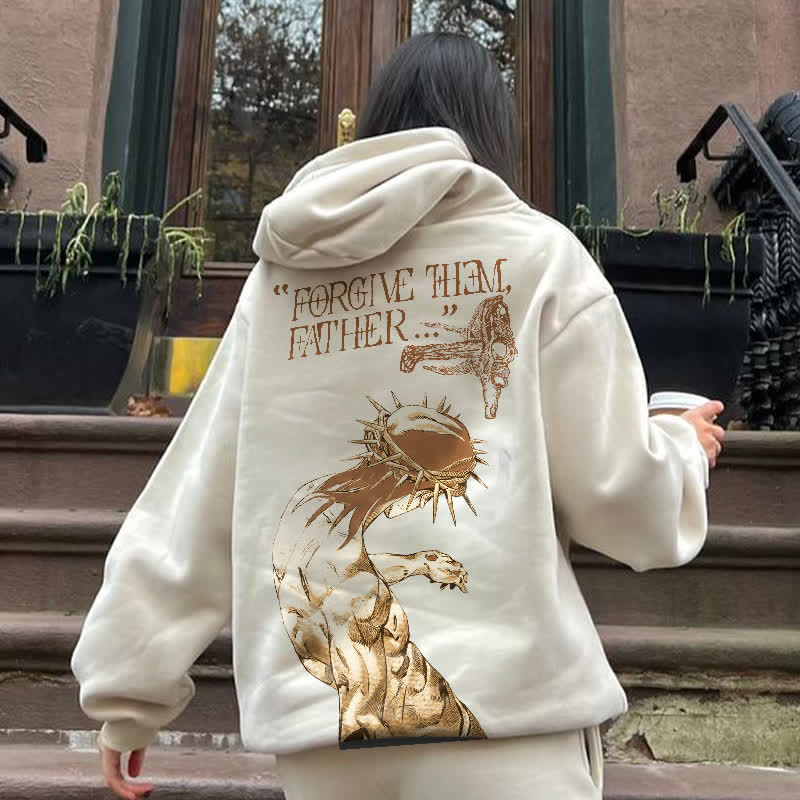 Forgive Them,Father Print Women's Hoodie