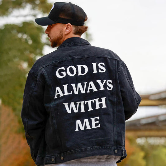 God Is Always With Me Print Jacket