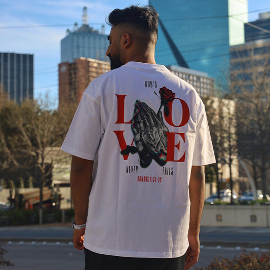 100% Cotton™️ God's Love Never Fails Print T-shirt