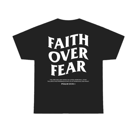 Faith Over Fear Print Causal T-shirt