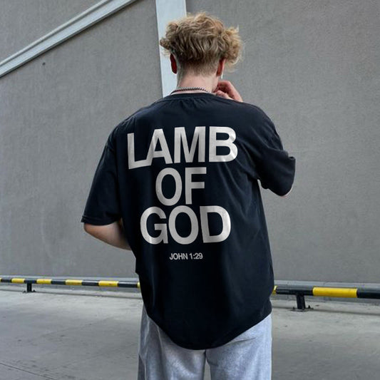 100% Cotton™️ Lamb Of God Print T-shirt