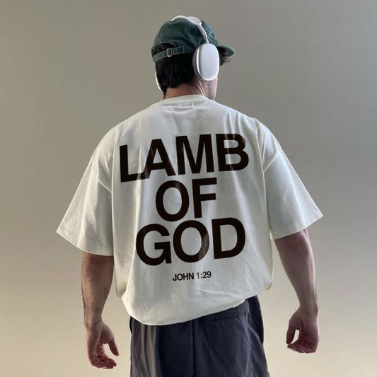 100% Cotton™️ Lamb Of God Print T-shirt