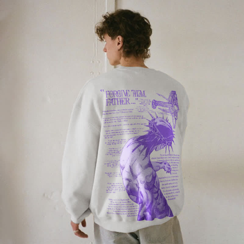 Forgive Them,Father Bible Verses Print Sweatshirt