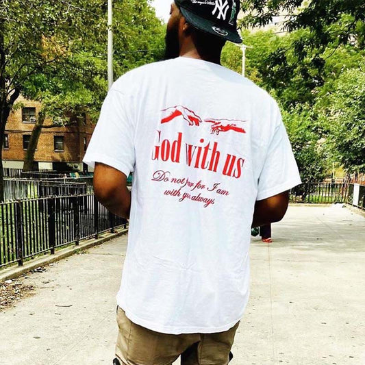 God With Us Print Men's T-shirt