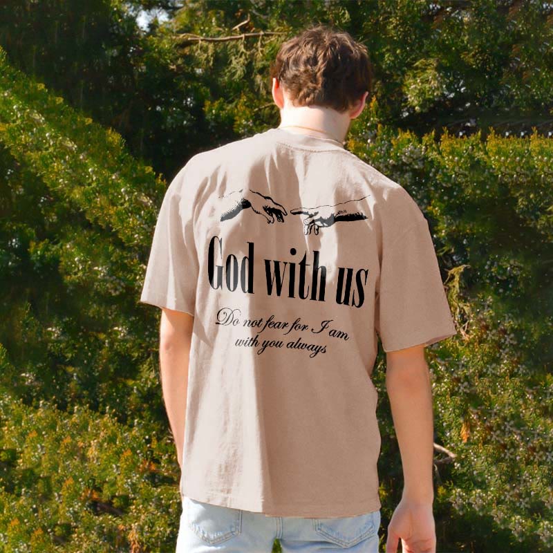 God With Us Print Men's T-shirt