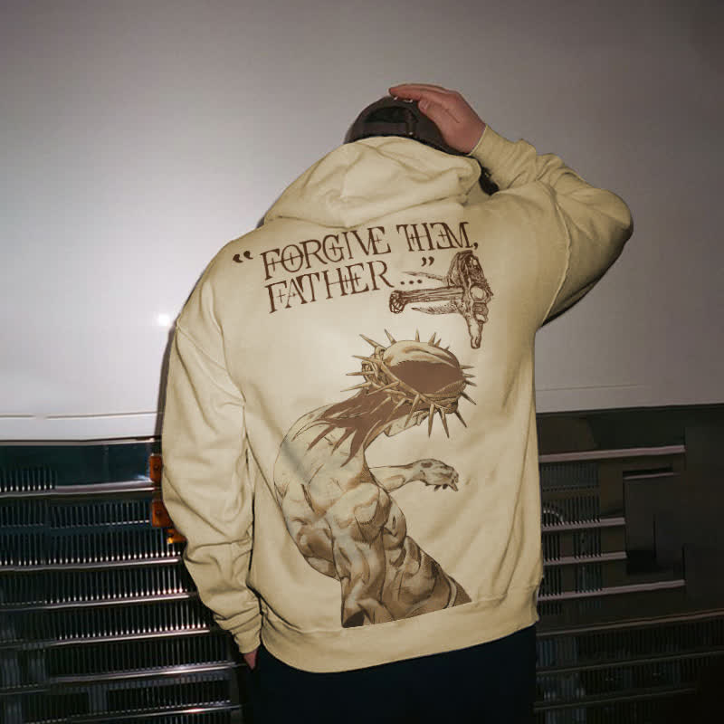 Forgive Them,Father Print Hoodie