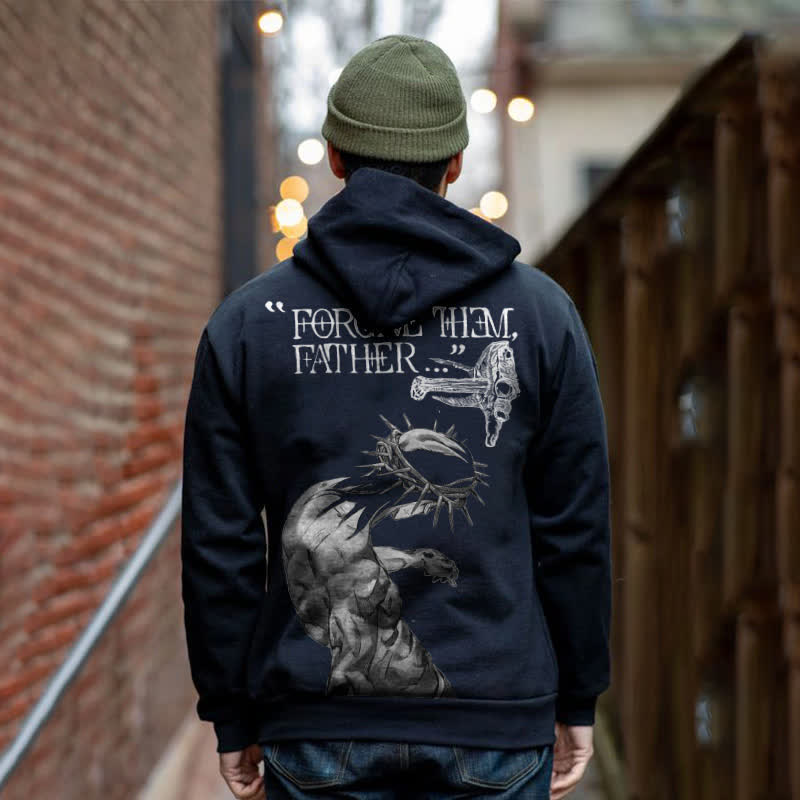 Forgive Them,Father Print Hoodie