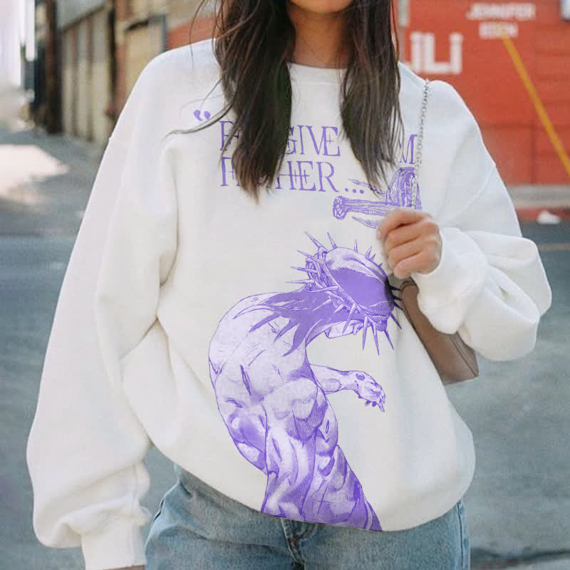 Forgive Them,Father Print Women's Sweatshirt