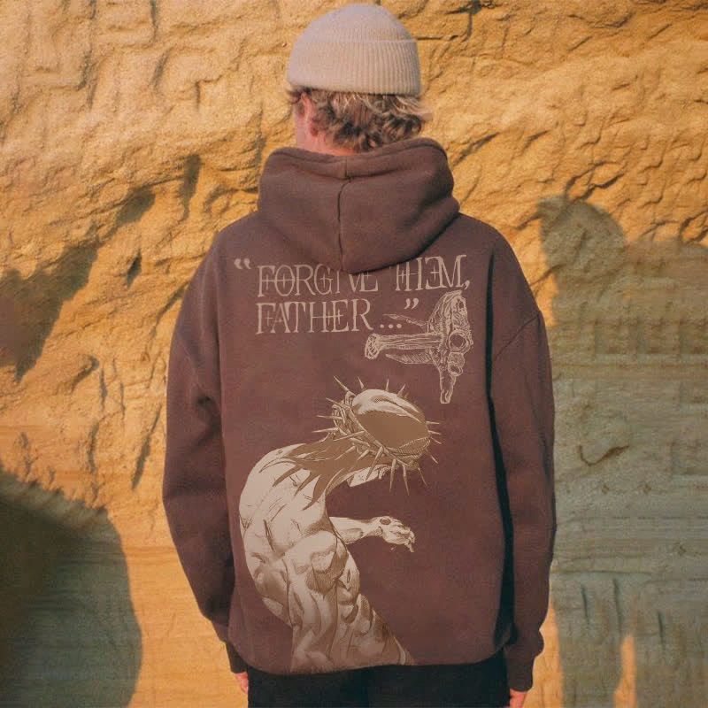 Forgive Them,Father Print Hoodie