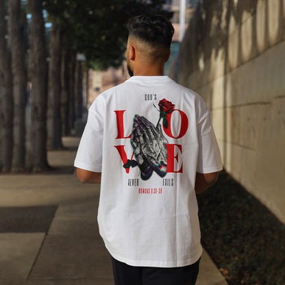 100% Cotton™️ God's Love Never Fails Print T-shirt