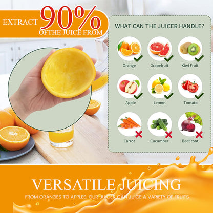 Automatic Separation Juicer, Electric Citrus Juicer, Portable Rechargeable Juicer Machines with USB Cable, Portable Juicer, Mini Multifunctional Fruit Squeezer