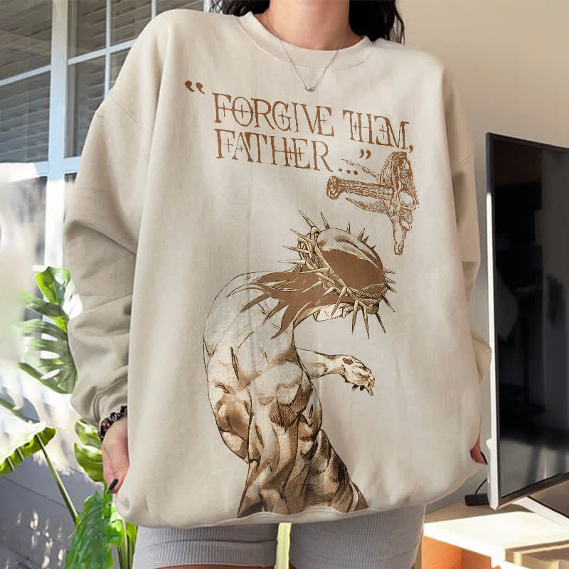 Forgive Them,Father Print Women's Sweatshirt
