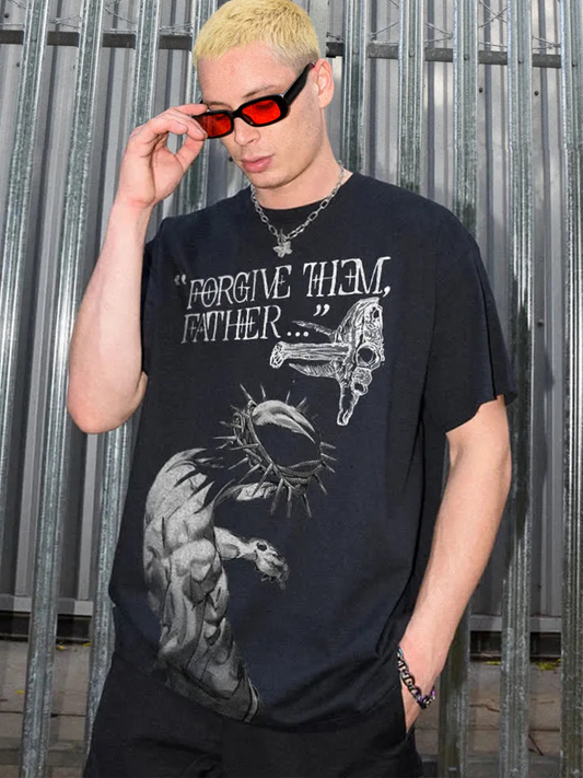 Forgive Them,Father Print T-shirt