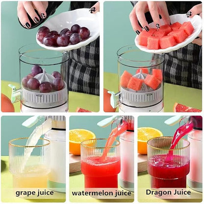 Automatic Separation Juicer, Electric Citrus Juicer, Portable Rechargeable Juicer Machines with USB Cable, Portable Juicer, Mini Multifunctional Fruit Squeezer