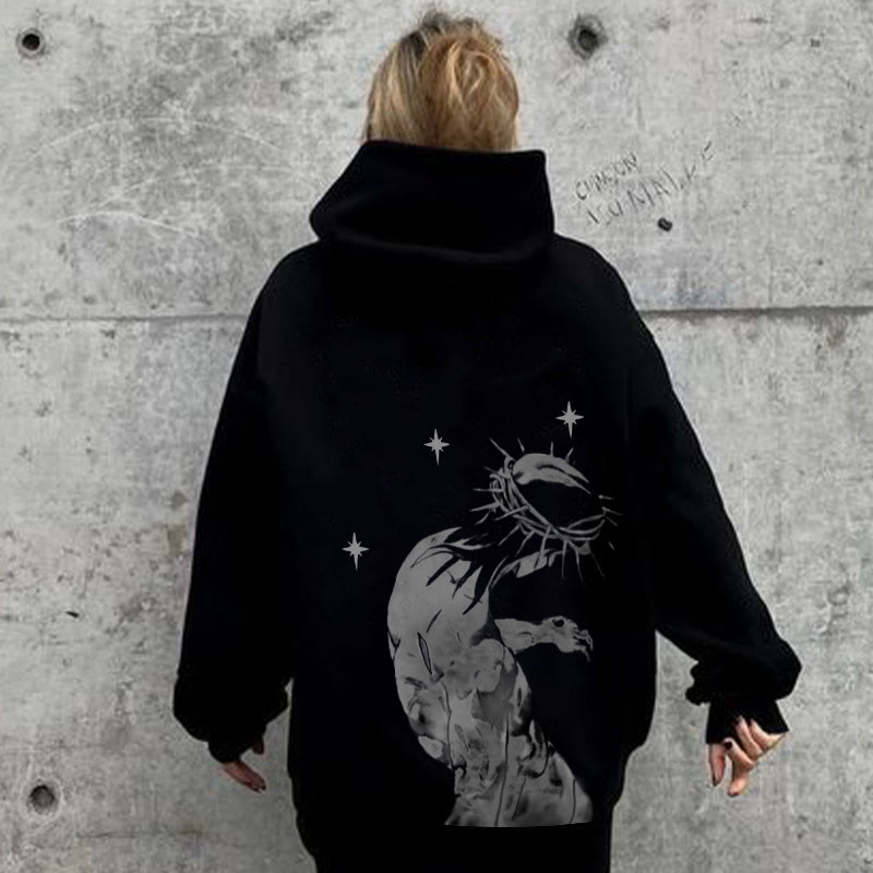 The Beginning And The End Print Women's Hoodie