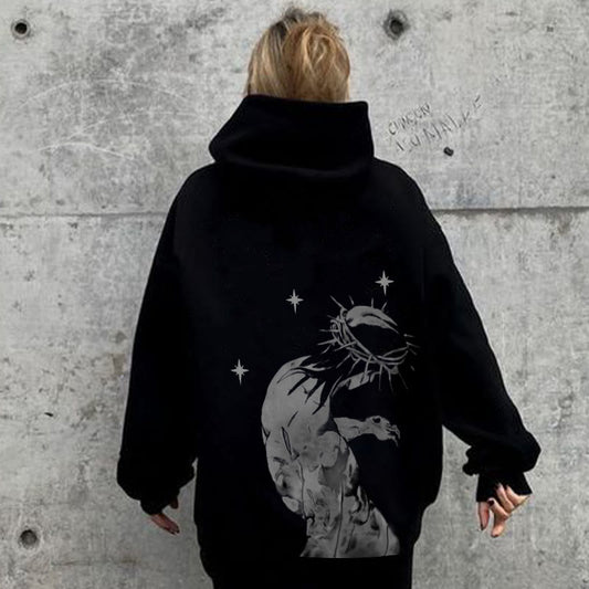 The Beginning And The End Print Women's Hoodie