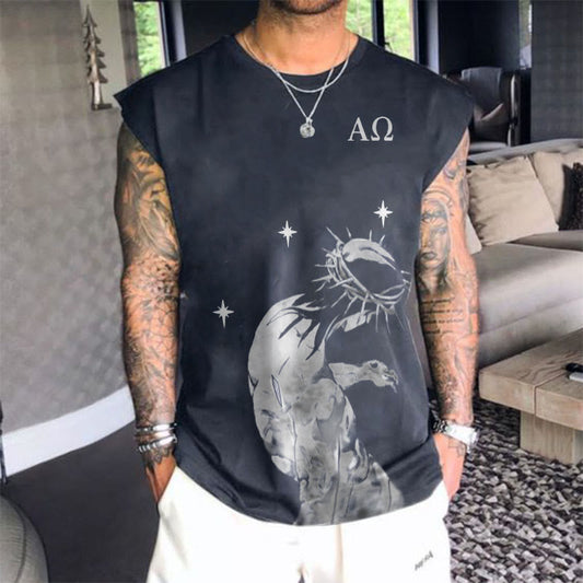 The  Beginning And The End Print Vest