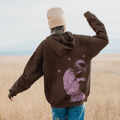 The Beginning And The End Print Women's Hoodie