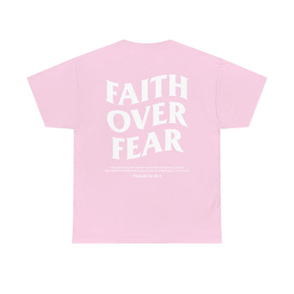 Faith Over Fear Print Causal T-shirt