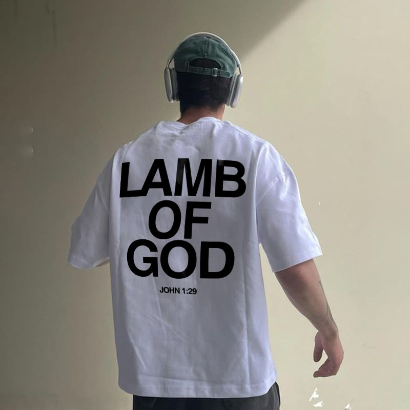 100% Cotton™️ Lamb Of God Print T-shirt