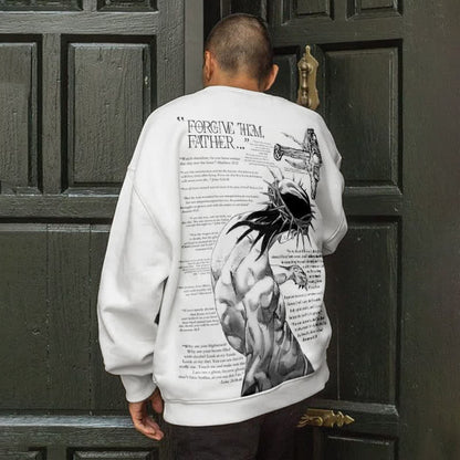 Forgive Them,Father Bible Verses Print Sweatshirt