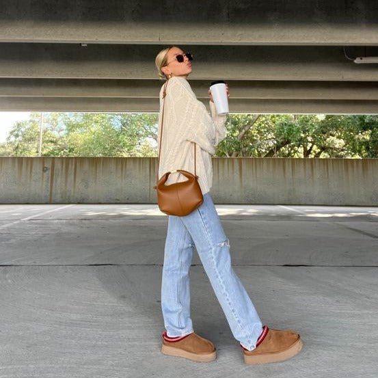 Australia Tasman Platform Snow Boots Mustard Seed Chestnut Tazz Slippers