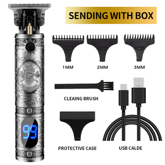 LCD Skull Fire Silver - Barber Knight Professional Hair Trimmer