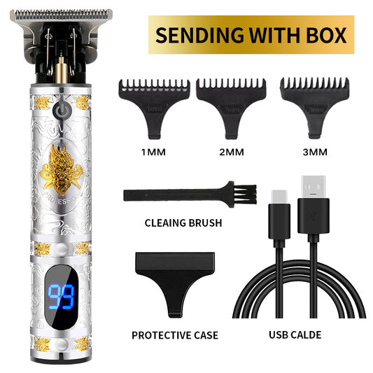 LCD Platinum Skull - Barber Knight Professional Hair Trimmer