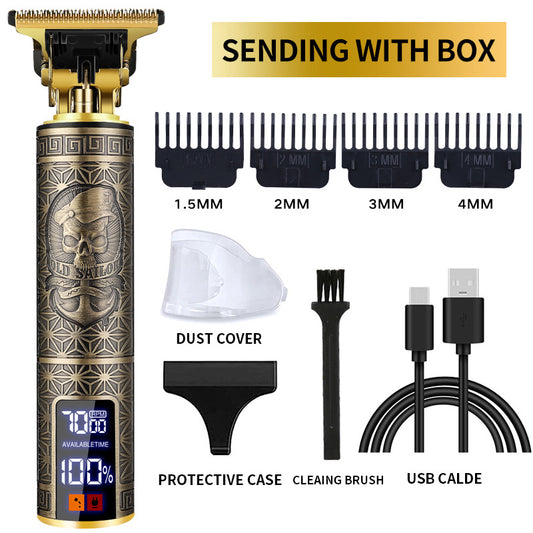 Premium Skull LCD Style A - Barber Knight Professional Hair Trimmer