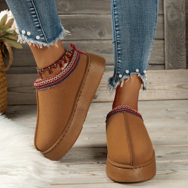 Australia Tasman Platform Snow Boots Mustard Seed Chestnut Tazz Slippers
